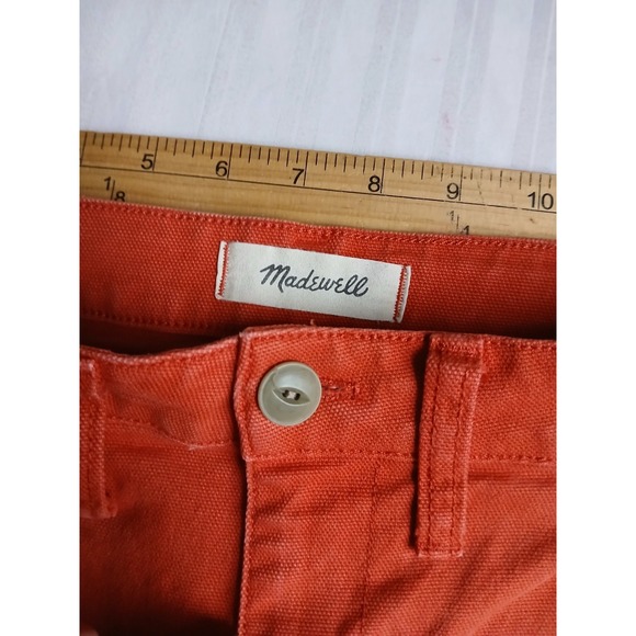 Madewell Pants 27 Slim Emmett Wide Leg Crop Cotton Stretch Boho High Rise - Picture 7 of 12
